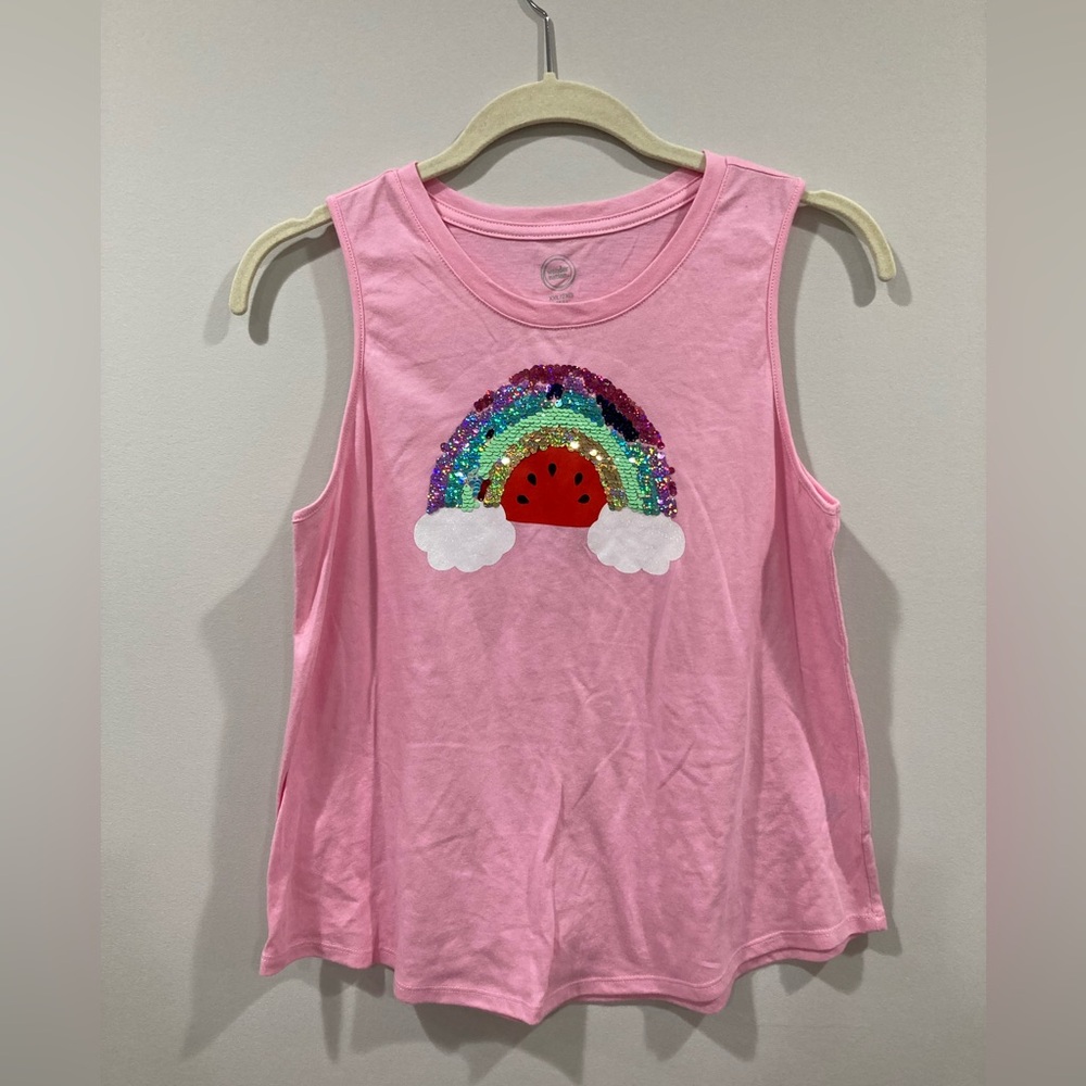 Wonder Nation Pink Rainbow Watermelon Tank Top XXL 18